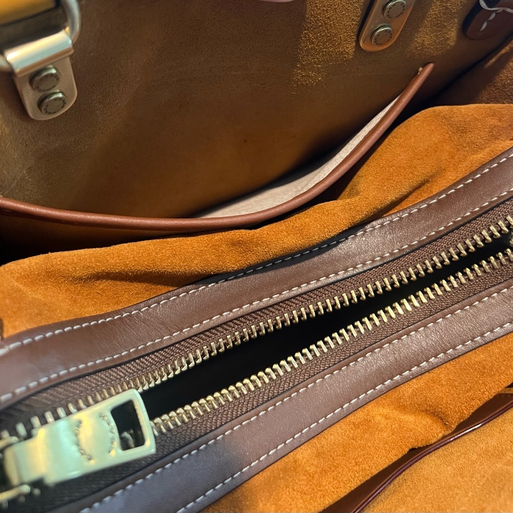 COACH Rogue Bag 25 in Signature Textile Jacquard Brown - Picture 14 of 16